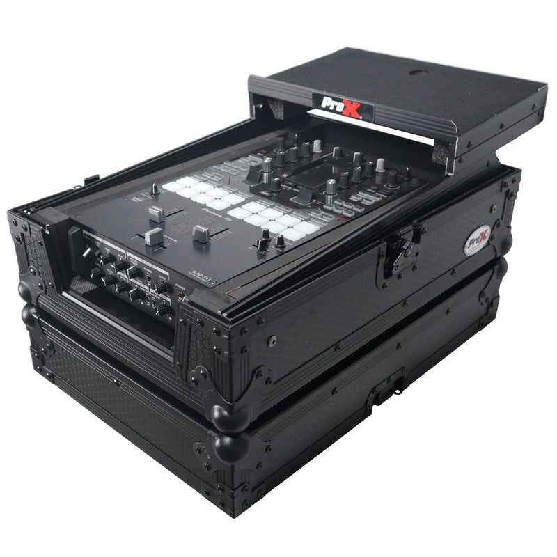 PRO-X- XS-M11LTBL - ProX XS-M11LTBL Fits Pioneer DJM S11/Rane 70/72 MK2 w/Laptop Shelf (Black on Black)