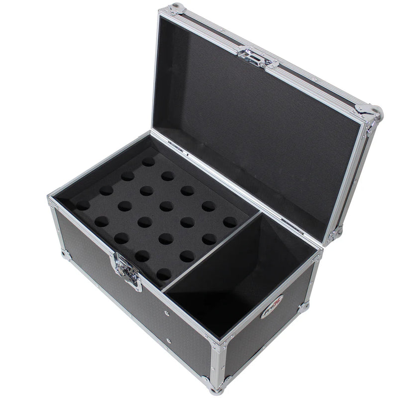 PRO-X- XS-MIC20S - ProX XS-MIC20S Microphone Case Holds 20 Handhelds W-Side Storage