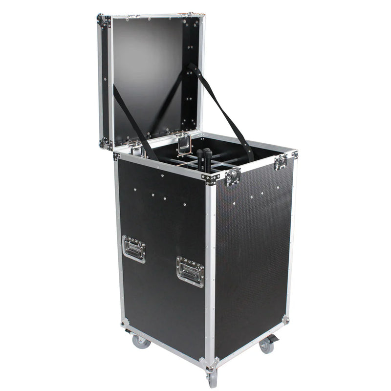 PRO-X- XS-MIC25STN - ProX XS-MIC25STN Microphone Stand Case Holds up to 25 Units W-Casters