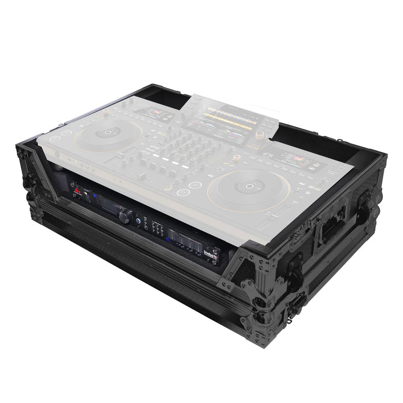 PRO-X- XS-OPUSQUAD WBL - ProX XS-OPUSQUADWBL ATA Flight Style Road Case For Pioneer Opus Quad DJ Controller with 1U Rack Space and Wheels (Black)