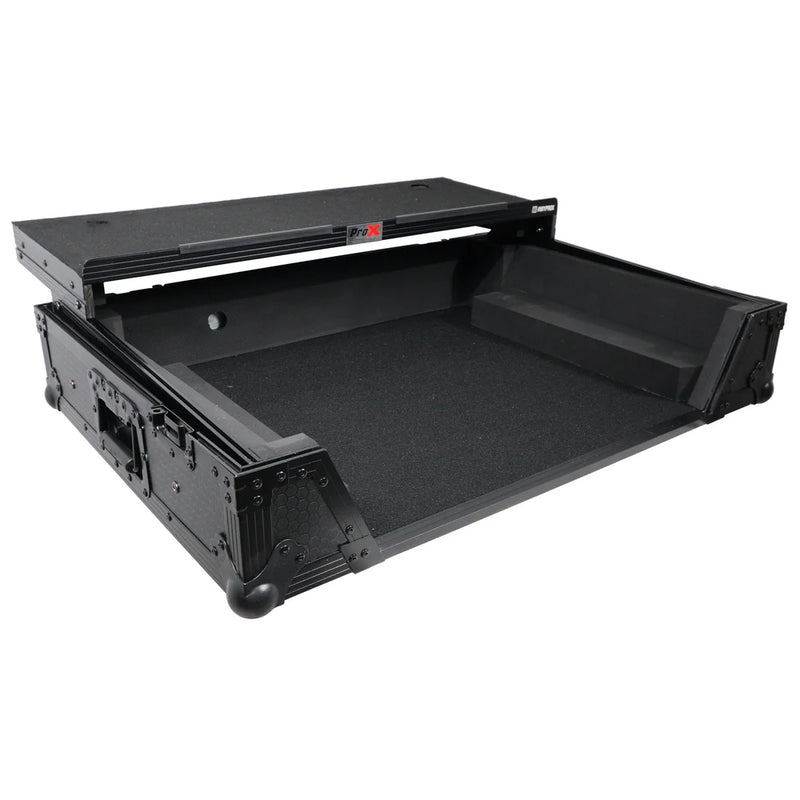 PRO-X- XS-PRIME4 WLTBL - ProX XS-PRIME4 WLTBL Flight Case for Denon Prime 4 DJ Controller w/Sliding Laptop Shelf, 1U Rack Space, and Wheels (Black Finish)