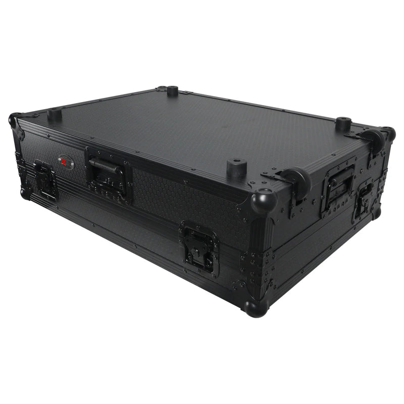 PRO-X- XS-PRIME4 WLTBL - ProX XS-PRIME4 WLTBL Flight Case for Denon Prime 4 DJ Controller w/Sliding Laptop Shelf, 1U Rack Space, and Wheels (Black Finish)