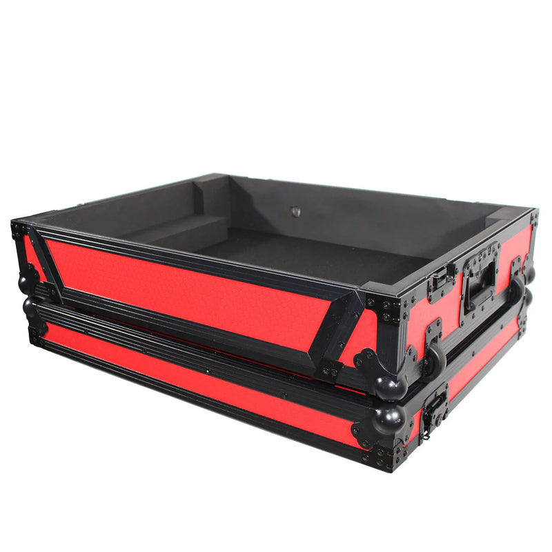 PRO-X- XS-PRIME4 WRB - ProX XS-PRIME4 WRB Flight Case for Denon Prime 4 Standalone DJ System w/Wheels (Black on Red)