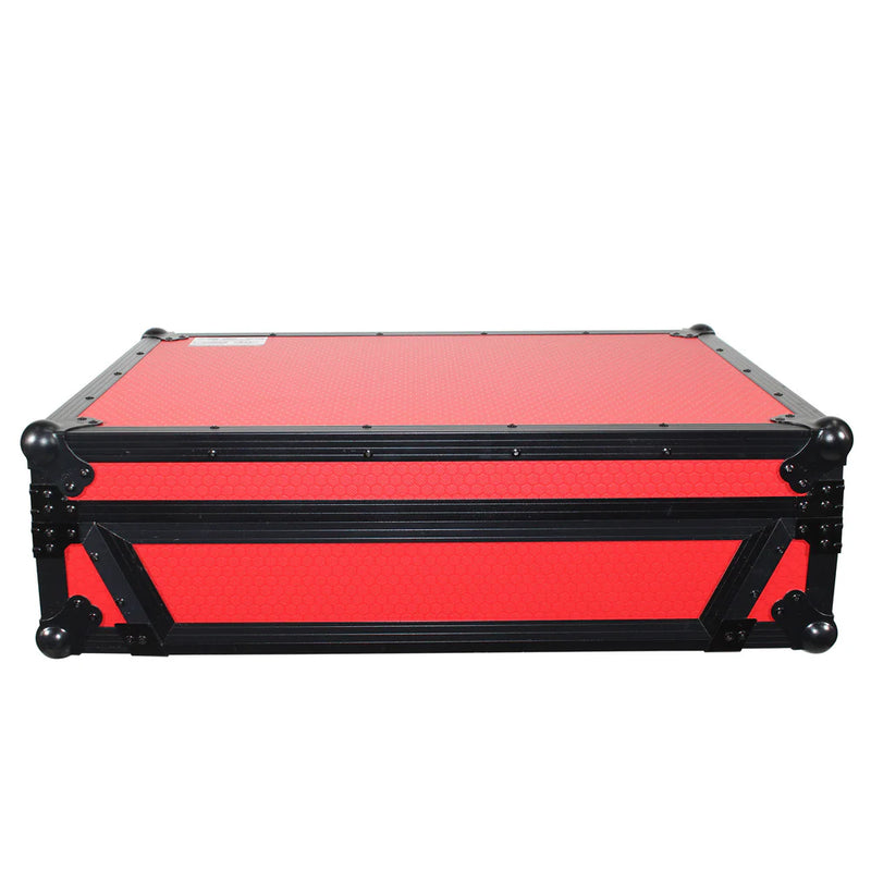 PRO-X- XS-PRIME4 WRB - ProX XS-PRIME4 WRB Flight Case for Denon Prime 4 Standalone DJ System w/Wheels (Black on Red)