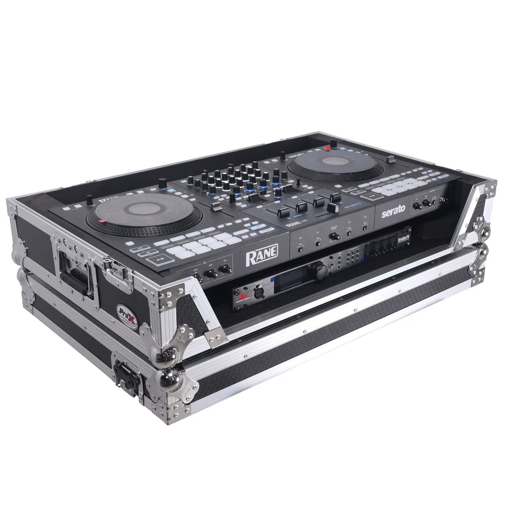 PRO-X- XS-RANEFOUR W -  ATA Flight Style Road Case For RANE Four DJ Controller with 1U Rack Space and Wheels