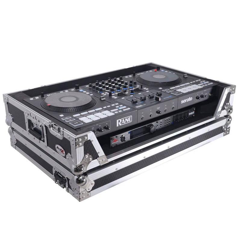 PRO-X- XS-RANEFOUR W - ProX XS-RANEFOURW ATA Flight Style Road Case For RANE Four DJ Controller with 1U Rack Space and Wheels