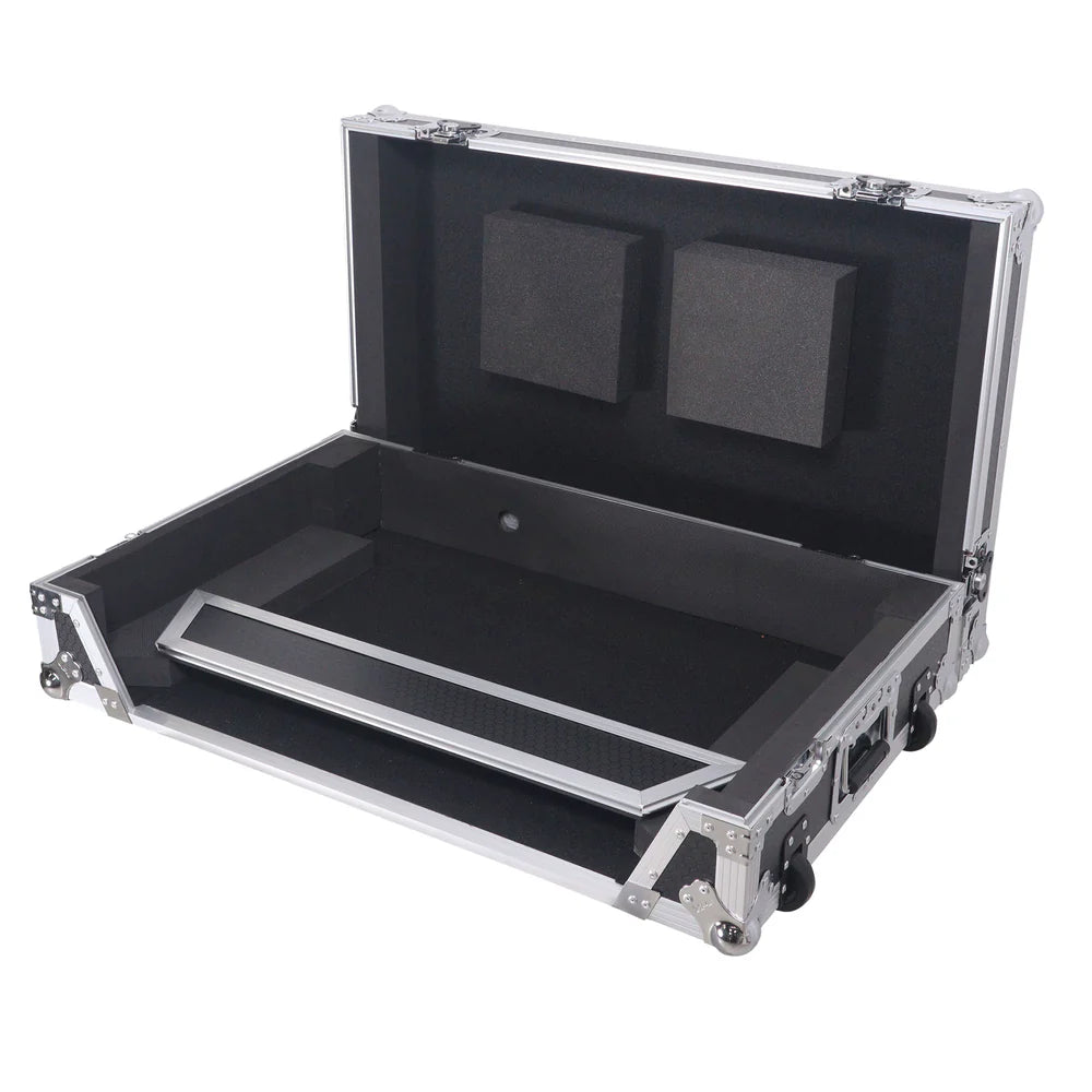 PRO-X- XS-RANEFOUR W -  ATA Flight Style Road Case For RANE Four DJ Controller with 1U Rack Space and Wheels