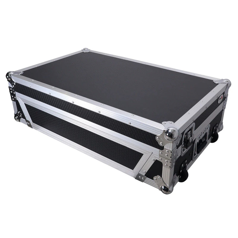 PRO-X- XS-RANEFOUR WLT - ProX XS-RANEFOUR WLT ATA Flight Style Road Case For RANE Four DJ Controller with Laptop Shelf 1U Rack Space and Wheels