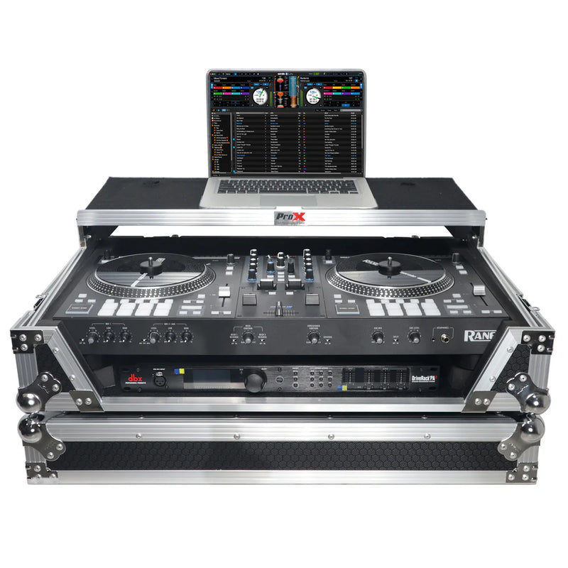 PRO-X- XS-RANEONE WLT - Flight Case For RANE ONE DJ Controller w/Sliding Laptop Shelf, 1U Rack, and Wheels