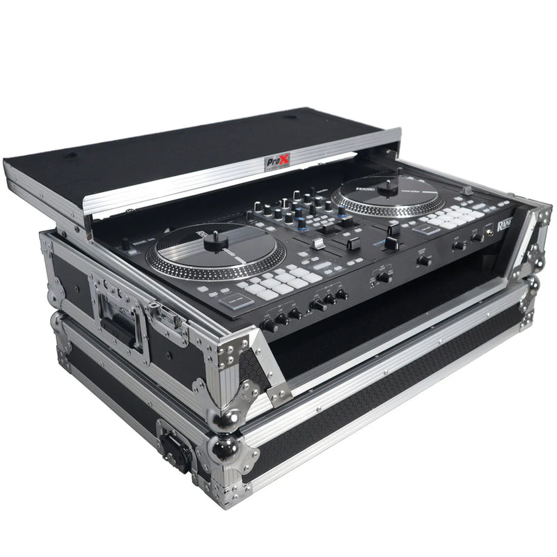 PRO-X- XS-RANEONE WLT - Flight Case For RANE ONE DJ Controller w/Sliding Laptop Shelf, 1U Rack, and Wheels