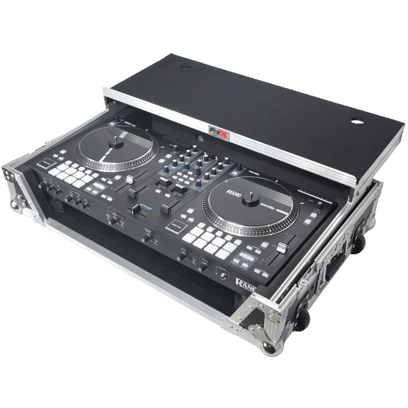 PRO-X- XS-RANEONE WLT - Flight Case For RANE ONE DJ Controller w/Sliding Laptop Shelf, 1U Rack, and Wheels