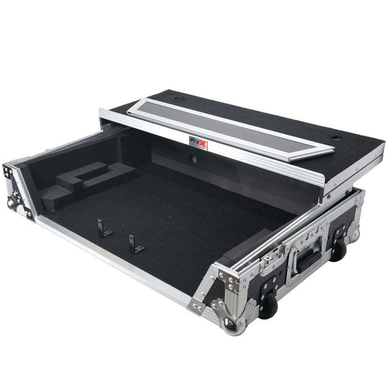 PRO-X- XS-RANEONE WLT - Flight Case For RANE ONE DJ Controller w/Sliding Laptop Shelf, 1U Rack, and Wheels