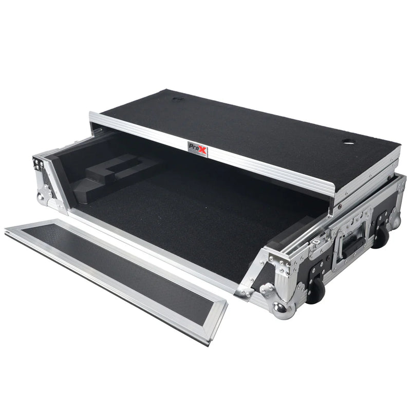 PRO-X- XS-RANEONE WLT - Flight Case For RANE ONE DJ Controller w/Sliding Laptop Shelf, 1U Rack, and Wheels