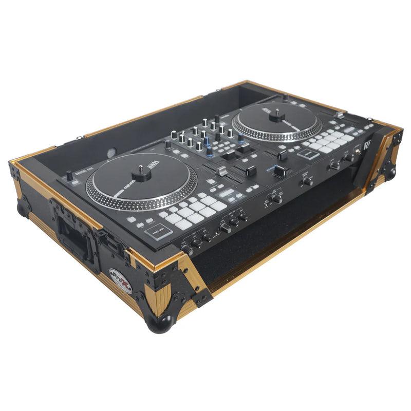 PRO-X- XS-RANE ONE W FGLD - ProX XS-RANEONE-W-FGLD ATA Flight Style Road Case for RANE ONE DJ Controller w/Wheels (Limited Edition Gold)