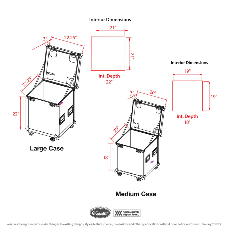 PRO-X- XS-UTL47 PKG2 - ProX XS-UTL47-PKG2 Package of 2 Utility Storage ATA Style Road Cases