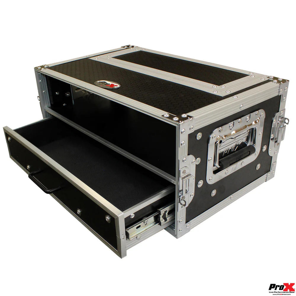 PRO-X- XS-WM2U2DR - ProX XS-WM-2U2DR-MK2 2U Rack Case with 2U Rack Drawer 12" Deep