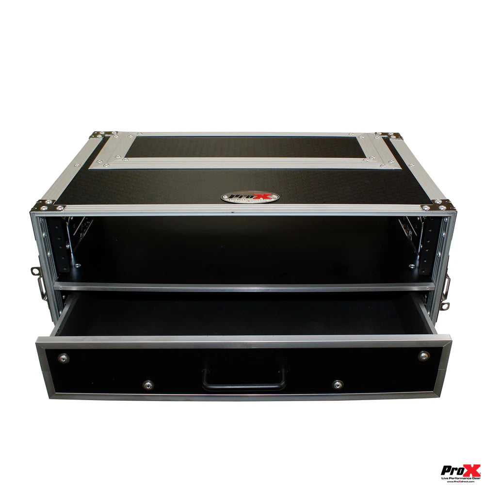 PRO-X- XS-WM2U2DR - ProX XS-WM-2U2DR-MK2 2U Rack Case with 2U Rack Drawer 12" Deep