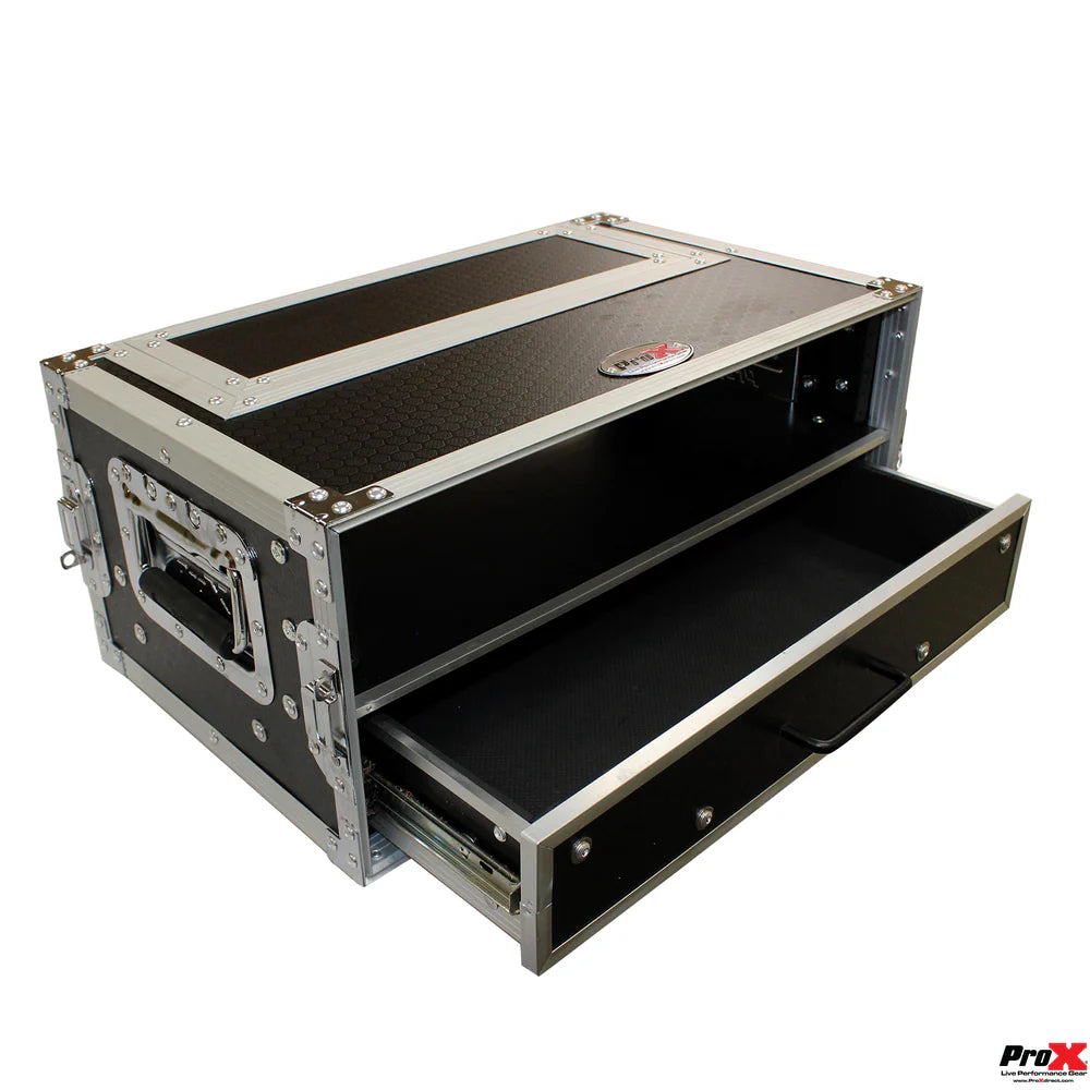PRO-X- XS-WM2U2DR - ProX XS-WM-2U2DR-MK2 2U Rack Case with 2U Rack Drawer 12" Deep