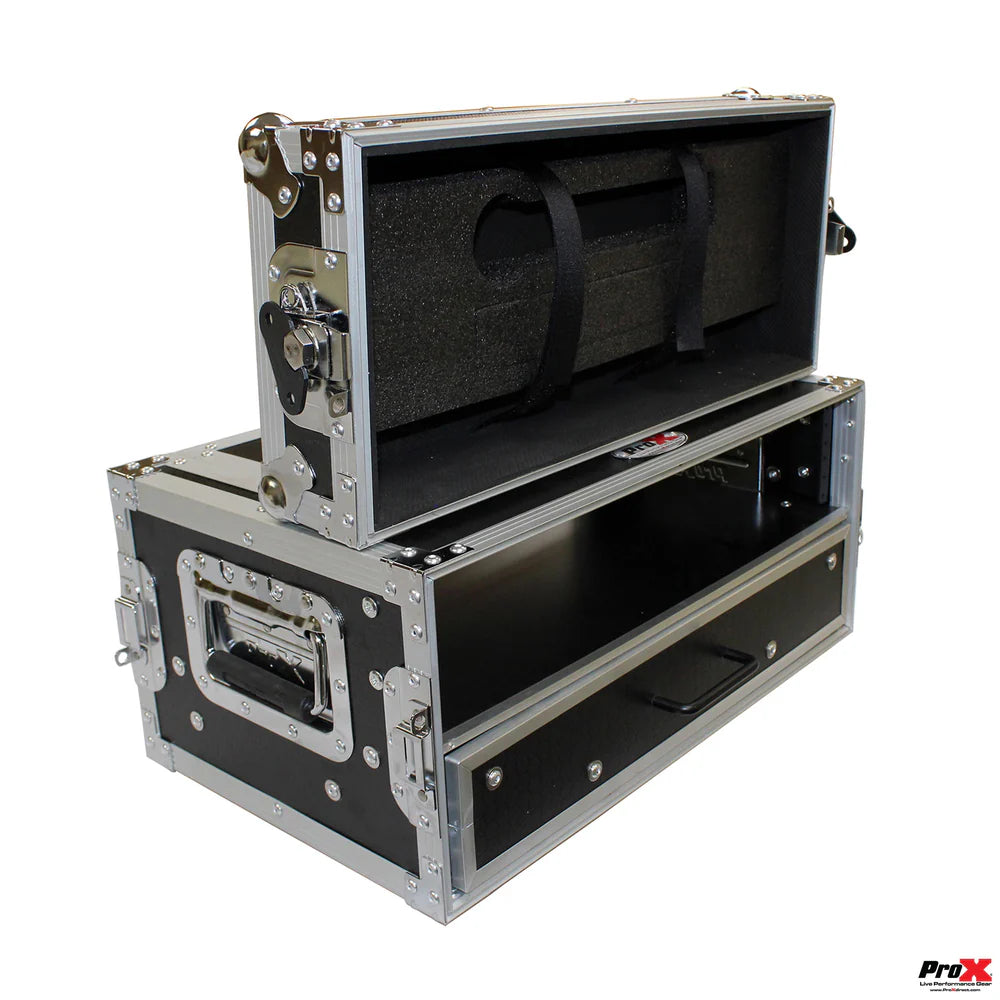 PRO-X- XS-WM2U2DR - ProX XS-WM-2U2DR-MK2 2U Rack Case with 2U Rack Drawer 12" Deep