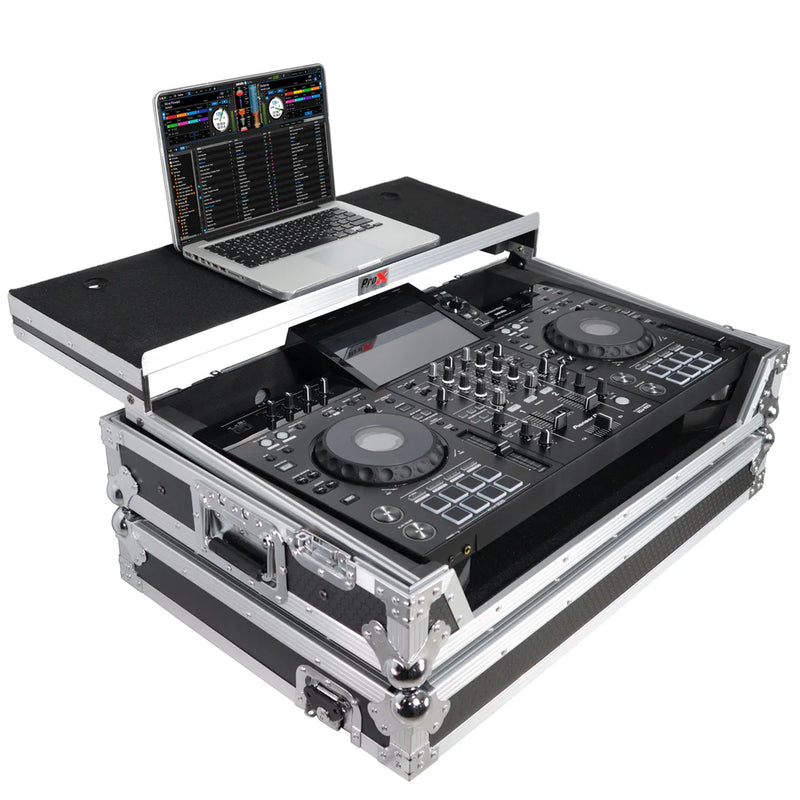 PRO-X- XS-XDJRX3 WLT - ProX XS-XDJRX3-WLT ATA Flight Case ATA Flight Case For Pioneer XDJ-RX3 DJ Controller with Laptop Shelf 1U Rack Space and Wheels