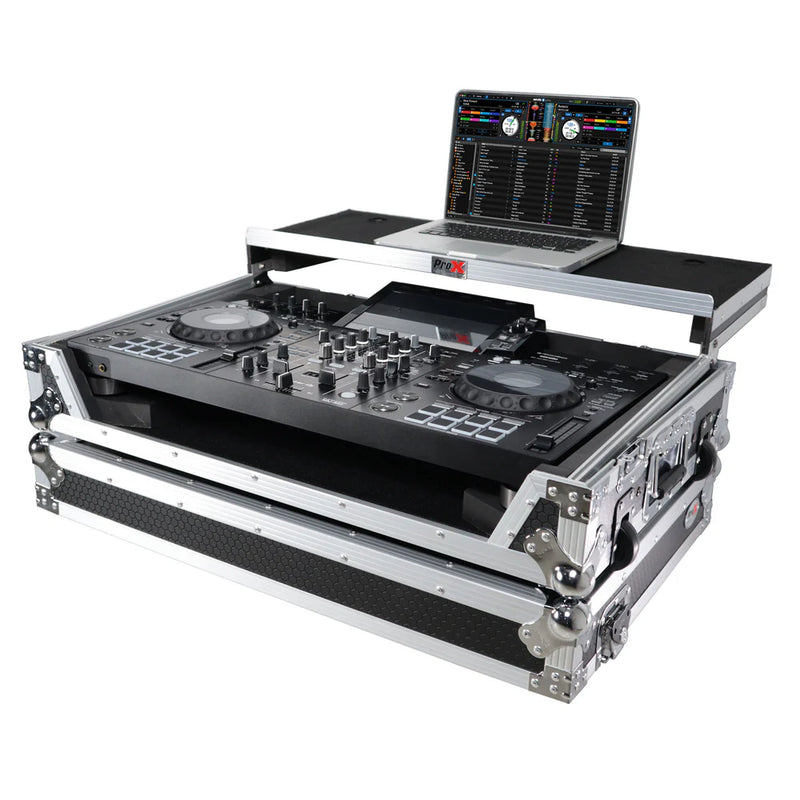 PRO-X- XS-XDJRX3 WLT - ProX XS-XDJRX3-WLT ATA Flight Case ATA Flight Case For Pioneer XDJ-RX3 DJ Controller with Laptop Shelf 1U Rack Space and Wheels