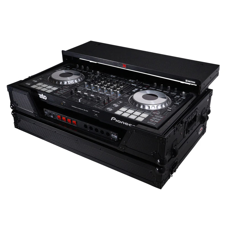 PRO-X- XS-XDJXZ WLTBL - ProX XS-XDJXZWLTBL ATA Flight Case For XDJ-XZ DDJ-SZ2 DJ Controller w/Laptop Shelf 1U Rack Space and Wheels (Black)