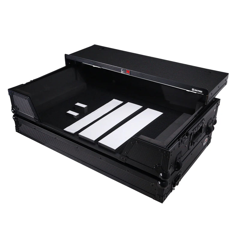 PRO-X- XS-XDJXZ WLTBL - ProX XS-XDJXZWLTBL ATA Flight Case For XDJ-XZ DDJ-SZ2 DJ Controller w/Laptop Shelf 1U Rack Space and Wheels (Black)