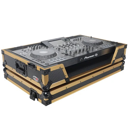 PRO-X- XS-XDJXZ WLT GLD - ProX XS-XDJXZWFGLD Flight Case for Pioneer DJ XDJ-XZ Hard Road Gig Ready w/Wheels (Gold)