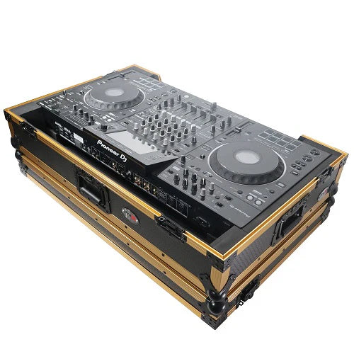 PRO-X- XS-XDJXZ WFGLD - ProX XS-XDJXZWFGLD Flight Case for Pioneer DJ XDJ-XZ Hard Road Gig Ready w/Wheels (Gold)