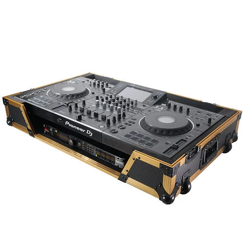 PRO-X- XS-XDJXZ WFGLD - ProX XS-XDJXZWFGLD Flight Case for Pioneer DJ XDJ-XZ Hard Road Gig Ready w/Wheels (Gold)