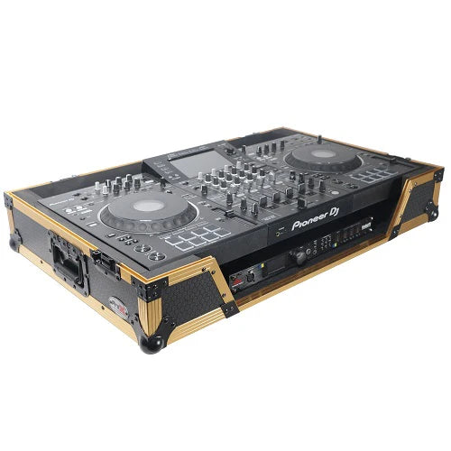 PRO-X- XS-XDJXZ WFGLD - ProX XS-XDJXZWFGLD Flight Case for Pioneer DJ XDJ-XZ Hard Road Gig Ready w/Wheels (Gold)