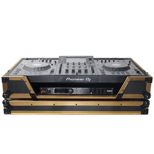 PRO-X- XS-XDJXZ WLT GLD - ProX XS-XDJXZWFGLD Flight Case for Pioneer DJ XDJ-XZ Hard Road Gig Ready w/Wheels (Gold)