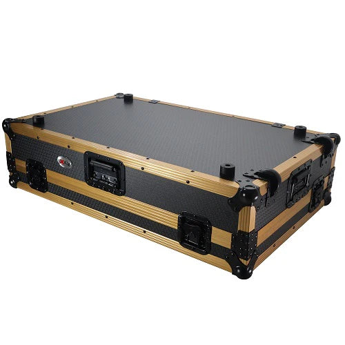 PRO-X- XS-XDJXZ WLT GLD - ProX XS-XDJXZWFGLD Flight Case for Pioneer DJ XDJ-XZ Hard Road Gig Ready w/Wheels (Gold)