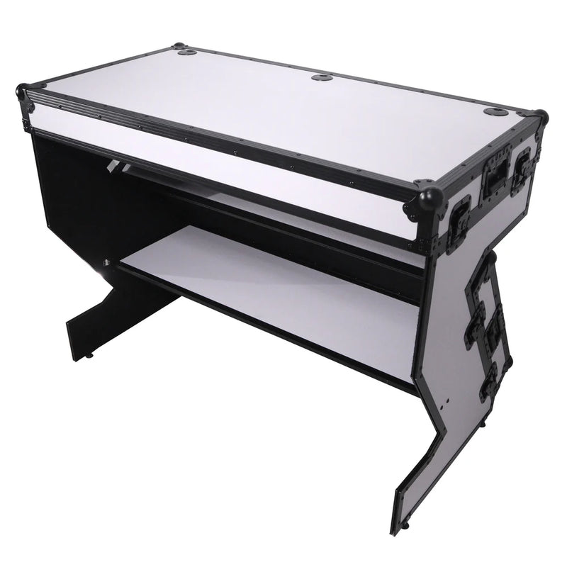 PRO-X- XS-ZTABLE WH MK2 - ProX XS-ZTABLE WH MK2 DJ Table Mobile Workstation Flight Case Style with Handles and Wheels