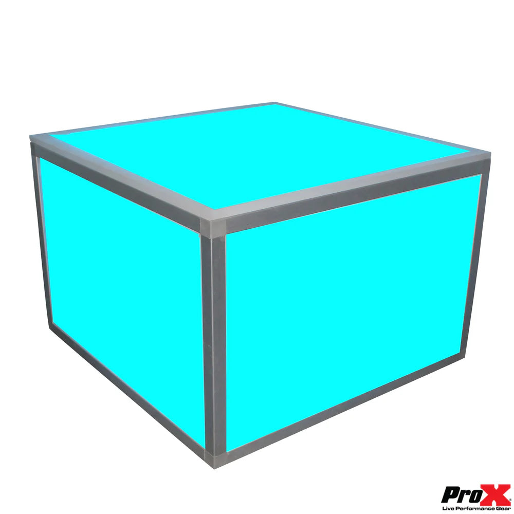 PRO-X- XSA-2X2-16 - ProX XSA-2X2-16 LUMOStage™ 2 Ft X 2 Ft X 16 Inch High Acrylic Platform Riser Section W/Clamps and 2 Side Acrylic Covers