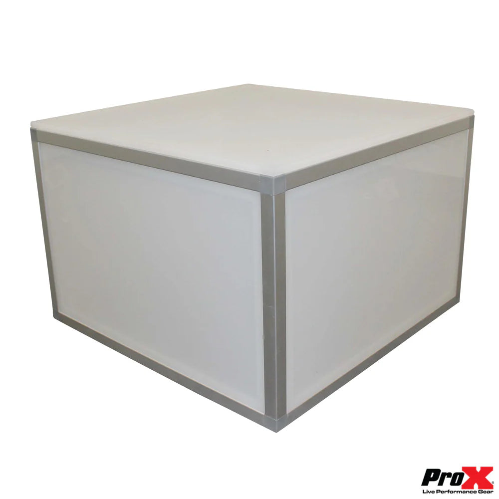 PRO-X- XSA-2X2-16 - ProX XSA-2X2-16 LUMOStage™ 2 Ft X 2 Ft X 16 Inch High Acrylic Platform Riser Section W/Clamps and 2 Side Acrylic Covers