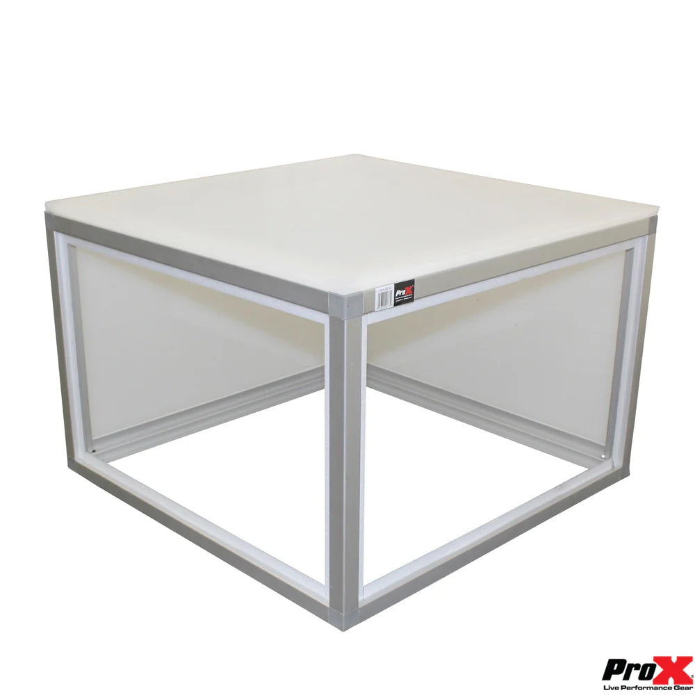 PRO-X- XSA-2X2-16 - ProX XSA-2X2-16 LUMOStage™ 2 Ft X 2 Ft X 16 Inch High Acrylic Platform Riser Section W/Clamps and 2 Side Acrylic Covers
