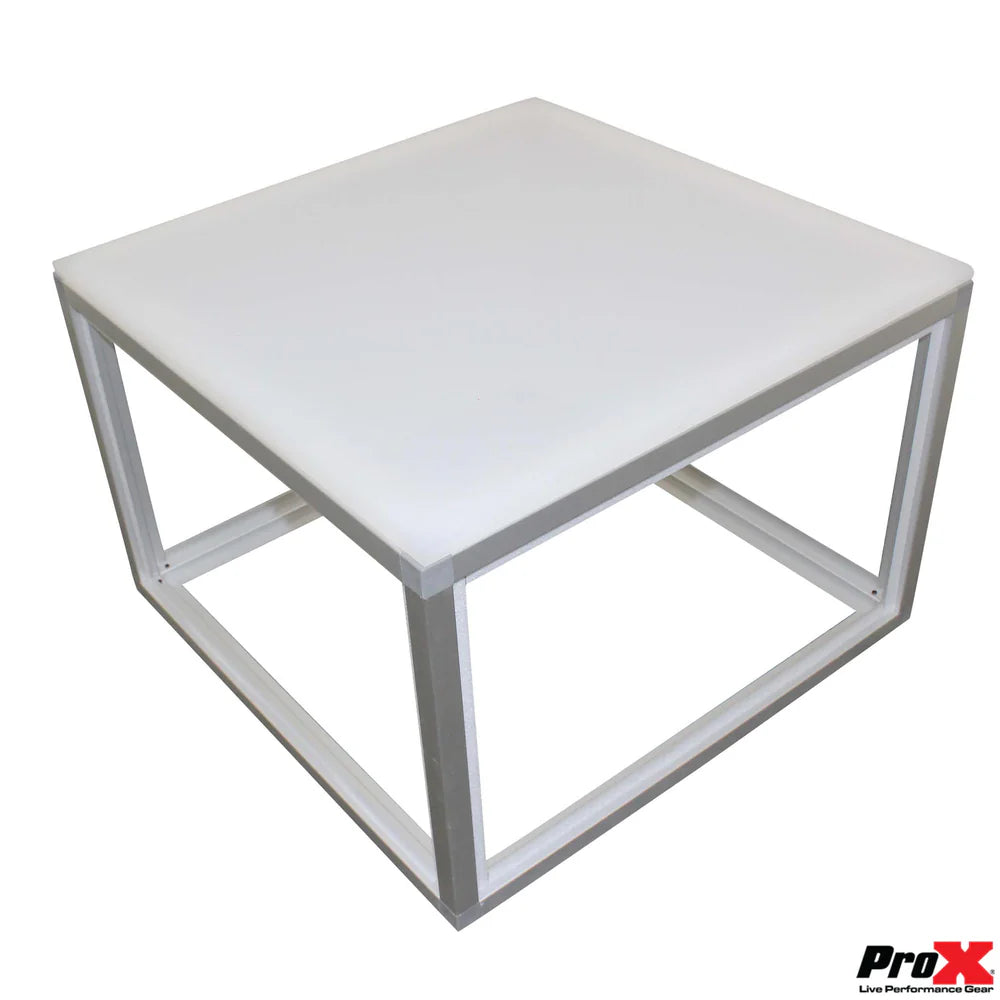 PRO-X- XSA-2X2-16 - ProX XSA-2X2-16 LUMOStage™ 2 Ft X 2 Ft X 16 Inch High Acrylic Platform Riser Section W/Clamps and 2 Side Acrylic Covers