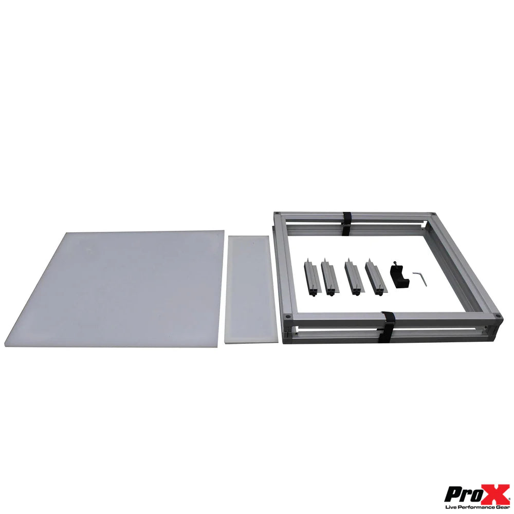 PRO-X- XSA-2X2-16 - ProX XSA-2X2-16 LUMOStage™ 2 Ft X 2 Ft X 16 Inch High Acrylic Platform Riser Section W/Clamps and 2 Side Acrylic Covers