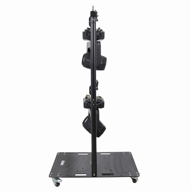 PROX-XT-GRU-PKGX3 BLK - ProX XT-GRU-PKGX3 BLK Truss Modular 3X Rapid U Grid Trio Package for Lighting - Moving Heads W-Rolling Aluminum Baseplate (Black)