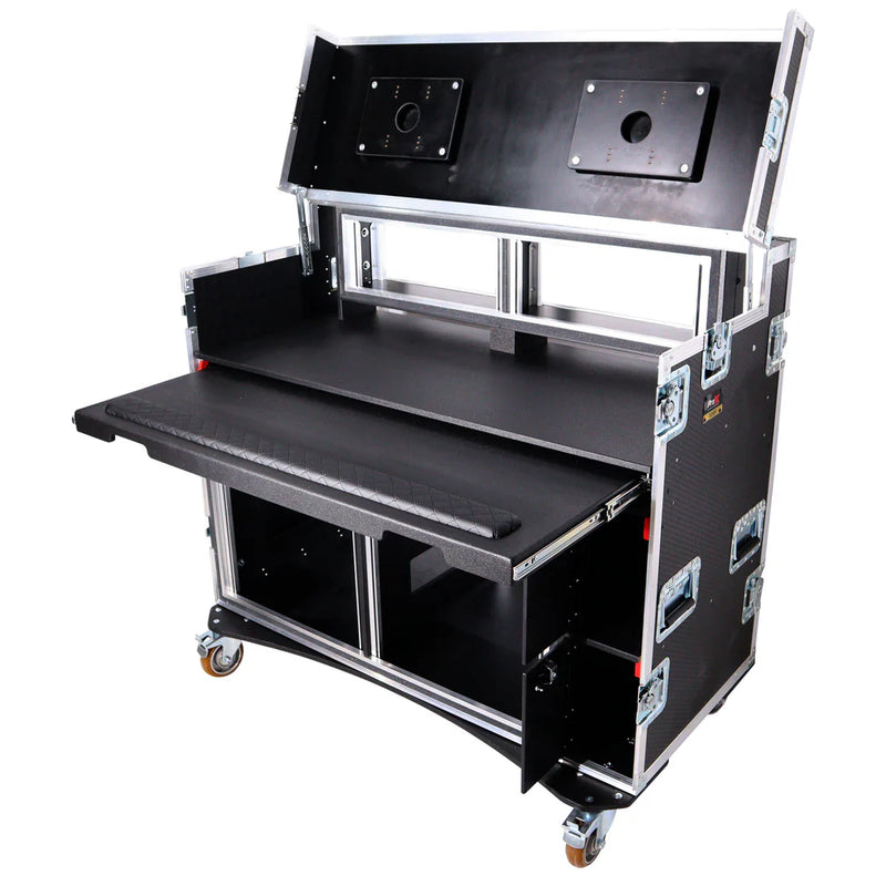 PRO-X- XZF-AVPRO 2X12U 2x4U - ProX Mobile XZF-AVPRO 2X12U 2X4U AV Broadcasting Streaming Recording Studio Workstation Case