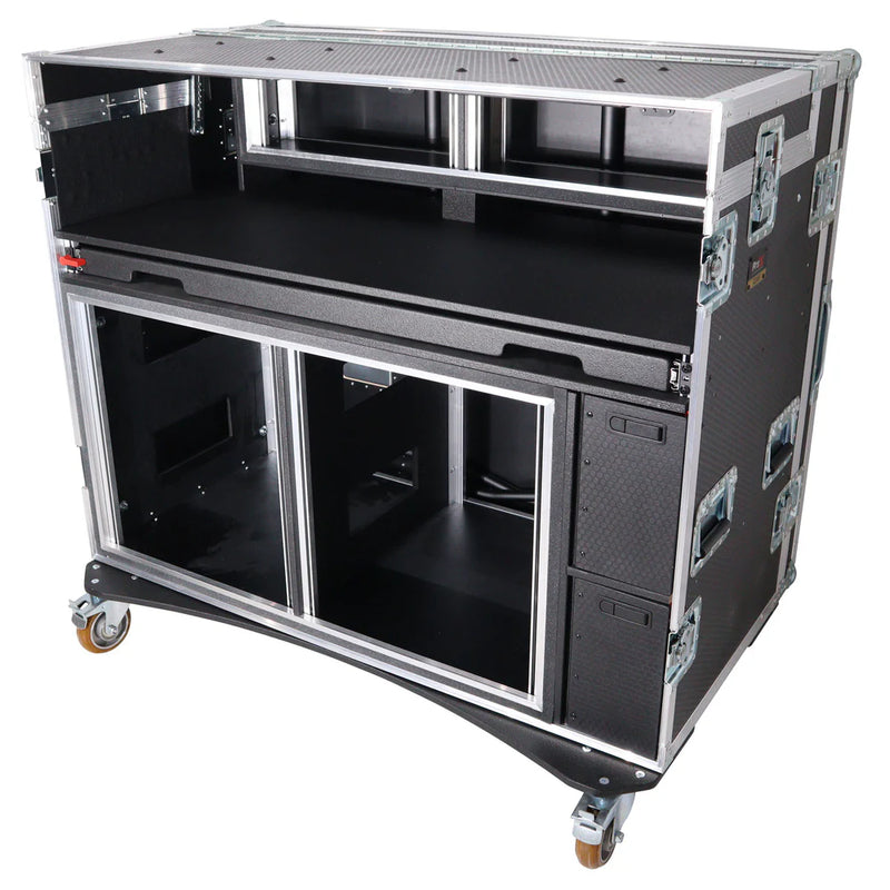 PRO-X- XZF-AVPRO 2X12U 2x4U - ProX Mobile XZF-AVPRO 2X12U 2X4U AV Broadcasting Streaming Recording Studio Workstation Case