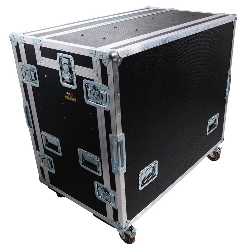 PRO-X- XZF-AVPRO 2X12U 2x4U - ProX Mobile XZF-AVPRO 2X12U 2X4U AV Broadcasting Streaming Recording Studio Workstation Case