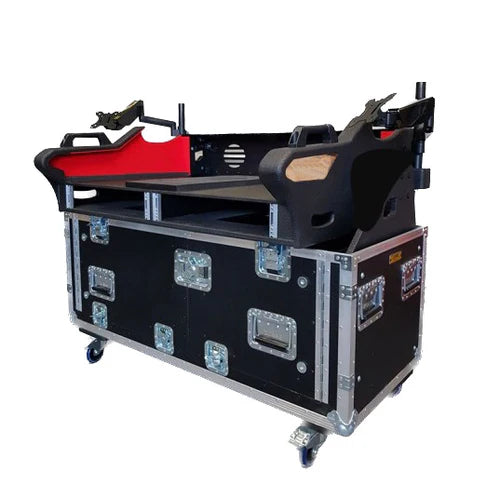 PROX-XZF-DIG-SD5 D 2U - ProX XZF-DIG-SD5 D 2U Detachable Retracting Hydraulic Lift Case With 2U for Digico SD5 Digital Mixing Console