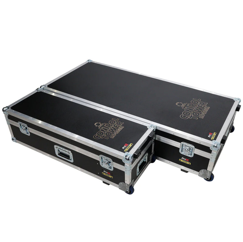 PROX-XZF-DJTCDM BL Case - ProX XZF-DJTCDMBLCASE Control Tower DJ Podium w/Road Cases