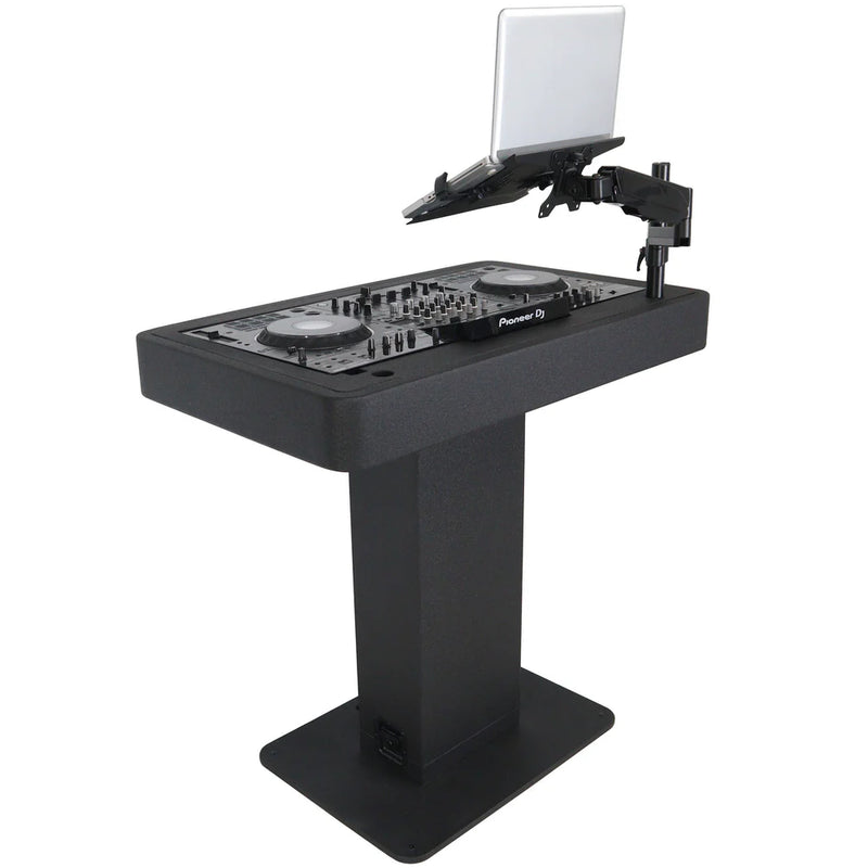 PROX-XZF-DJCT BL - ProX XZF-DJCTBL Control Tower DJ Podium for Pioneer DDJ-REV7 XDJ-XZ DDJ-1000 RANE One (Black Finish)