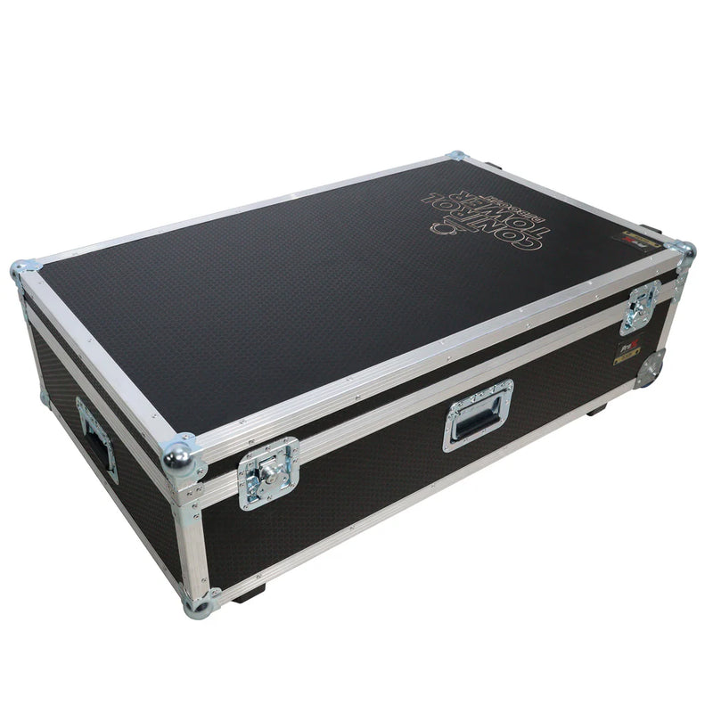 PROX-XZF-DJCT W 2U CASE - ProX XZF-DJCTW2UCASE Control Tower DJ Podium 2x 1U Rack Space w/Road Cases