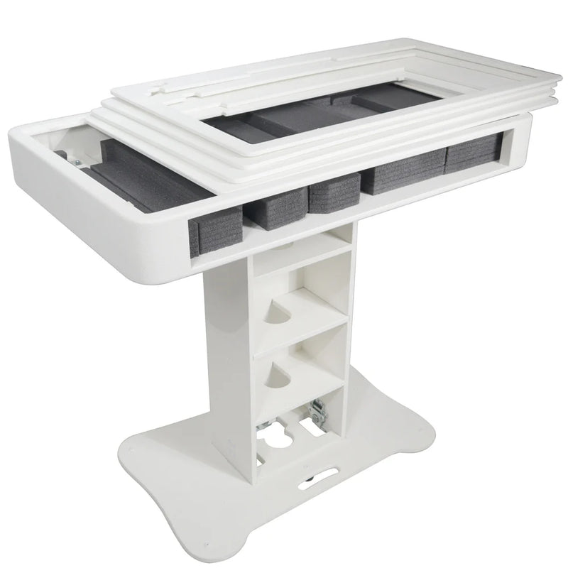 PRO-X- XZF-DJCT W - ProX XZF-DJCTW Control Tower DJ Podium for Pioneer DDJ-REV7 XDJ-XZ DDJ-1000 RANE One (White Finish)