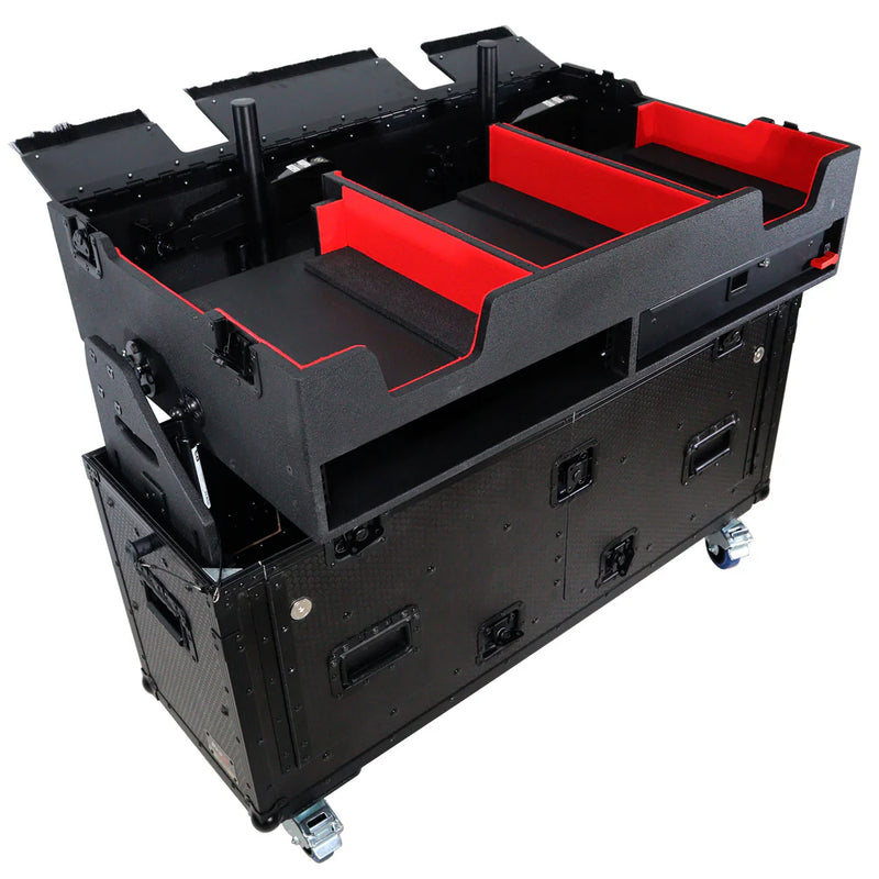 PRO-X- XZF-DNSC6000 - ProX XZF-DNSC6000 Flip-Ready Easy Retracting Hydraulic Lift Case for Denon DJ SC 6000 PRIME and X1850 PRIME