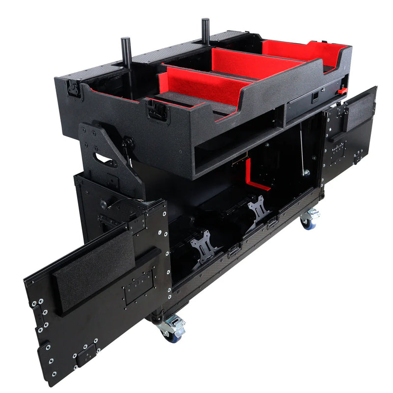 PROX-XZF-DNSC6000 - ProX XZF-DNSC6000 Flip-Ready Easy Retracting Hydraulic Lift Case for Denon DJ SC 6000 PRIME and X1850 PRIME